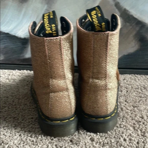 Dr. Martens 1460 Gold Glitter Women's Boots - Picture 8 of 9